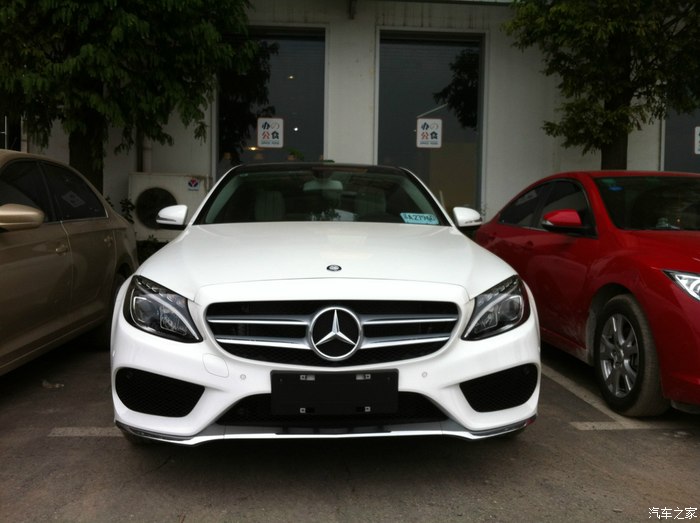 【图】c200l白色运动提车交作业._奔驰c级论坛_汽车之家论坛