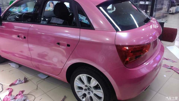 深圳贴膜店奥迪a1贴雅龙贝壳口红