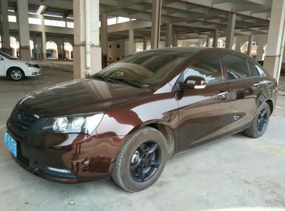 帝豪ec715进取摩卡红自己diy喷了黑色的轮毂黑色中网黑色尾灯