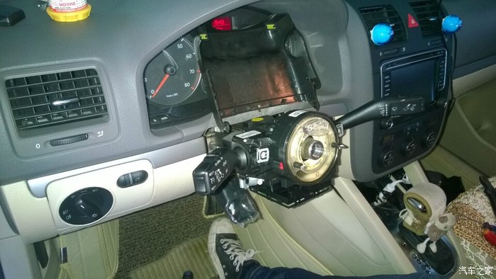 10款速腾改装cc多功能方向盘带拨片附加编码