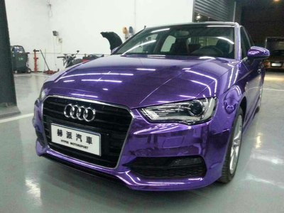 奥迪a3全车紫色电镀膜