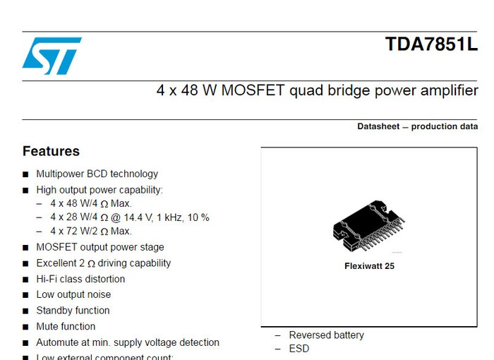 更换tda7851l为tda7850后的汇报