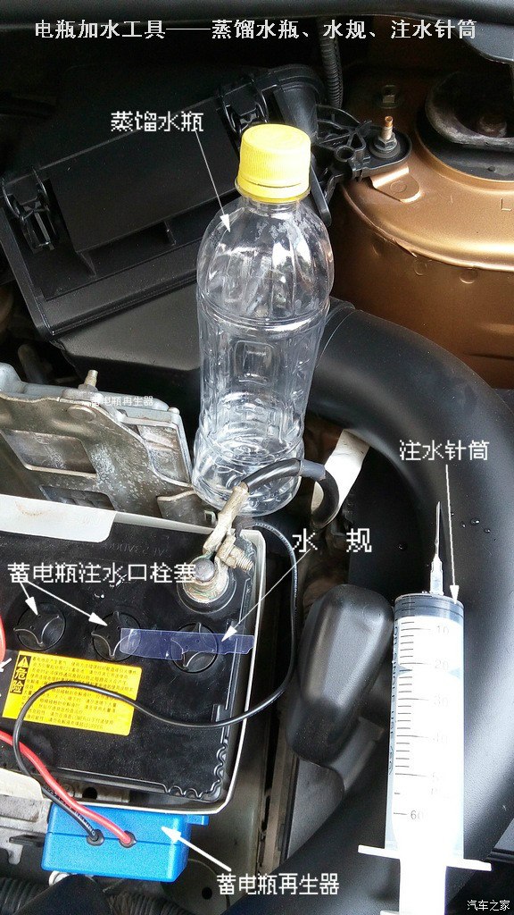 【自己动手补充蓄电瓶蒸馏水】