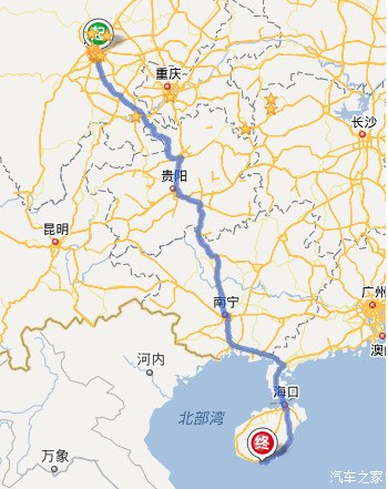 2015年1月成都貴陽南寧三亞兩日趕路型自駕行