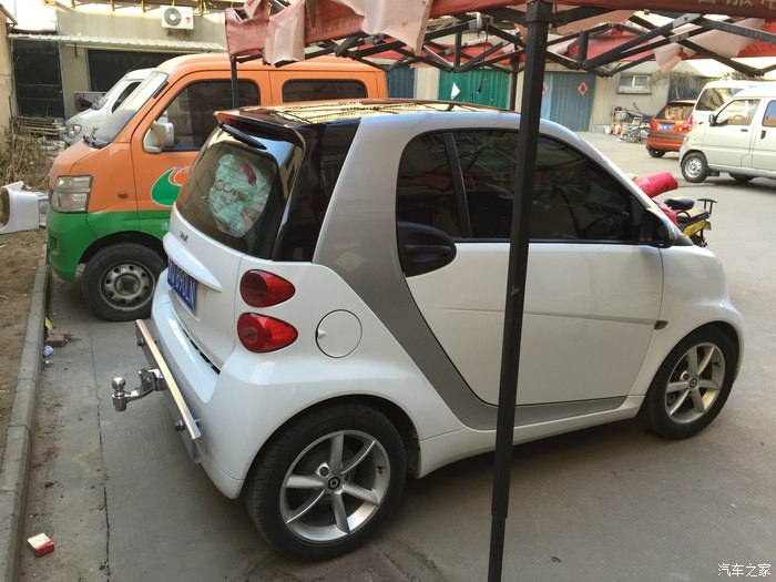 0 t 迟来作业 加不锈钢后杠拖车_smart论坛_汽车之家论坛