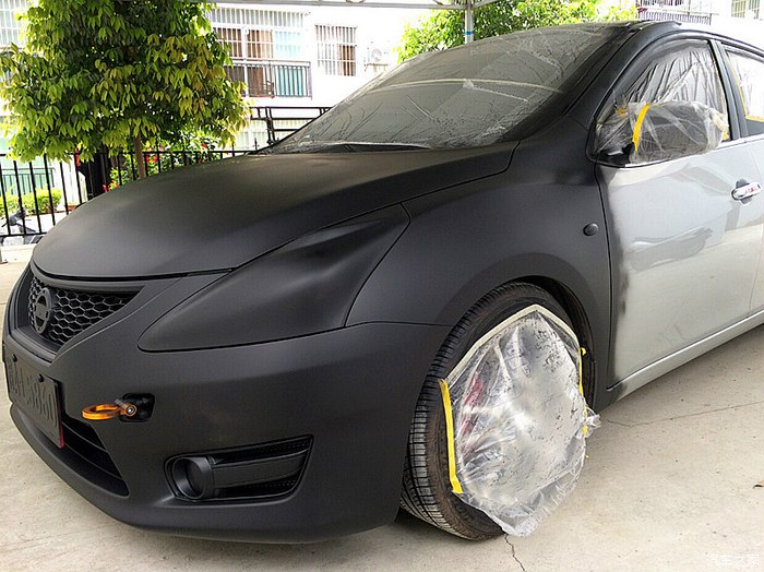 新骐达全车手撕喷膜改色