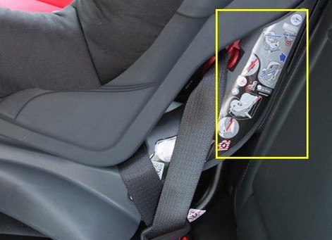 如图:儿童座椅安装图解