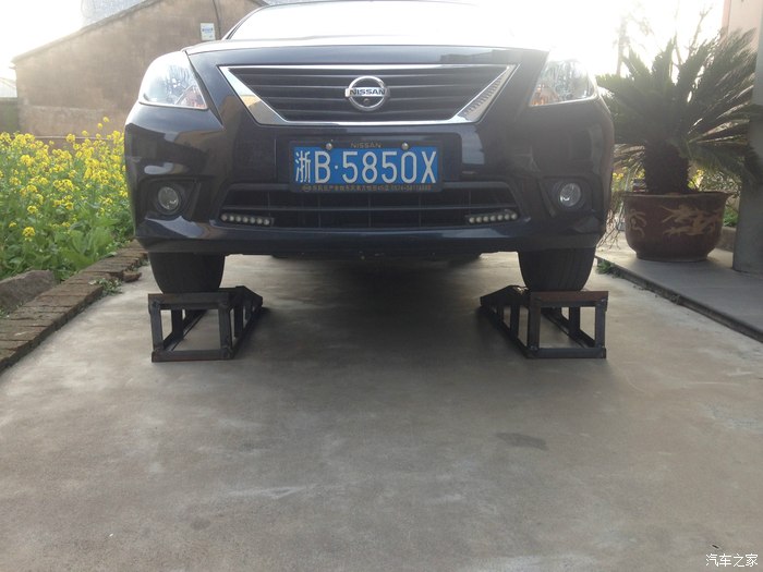 【图】做了个换机油的斜坡架子_阳光论坛_汽车之家论坛