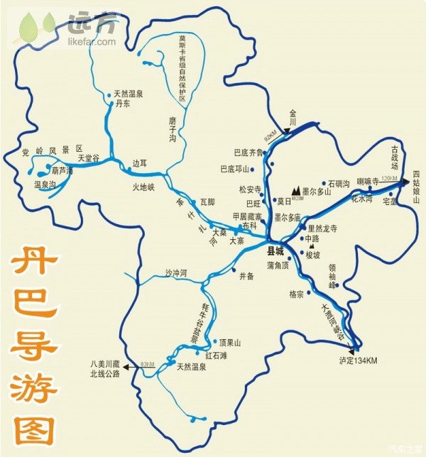 色达县乡镇地图图片