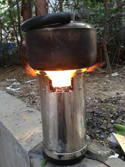 圆钢管自制柴火炉图片
