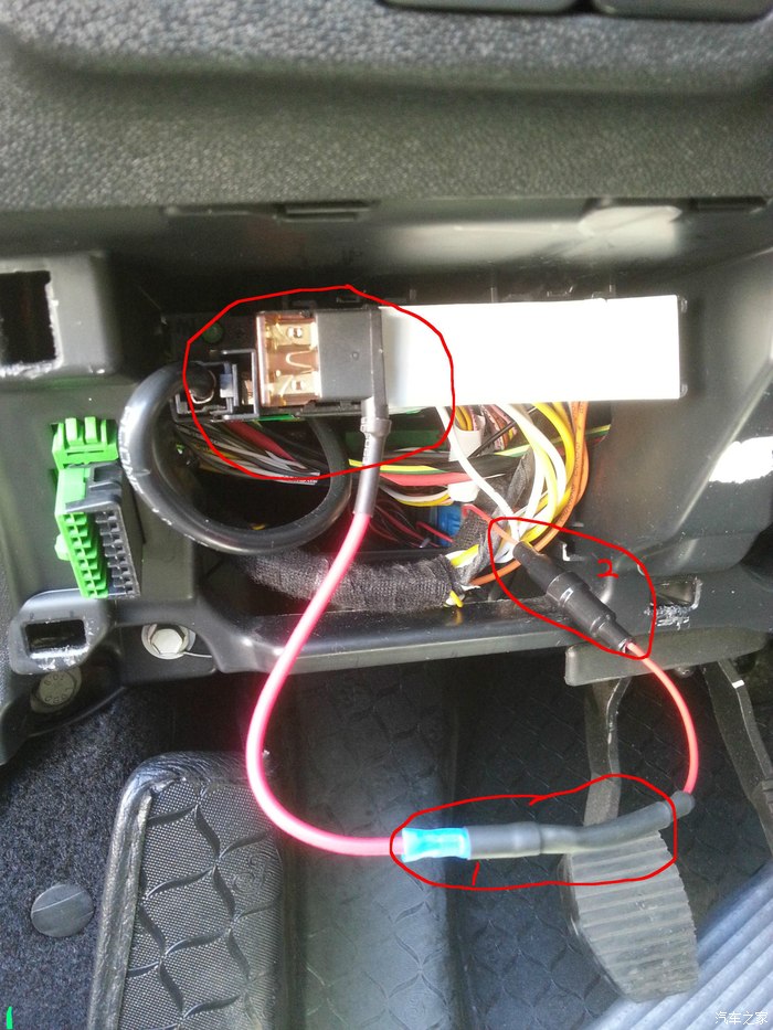 行车记录仪电源接线图图片