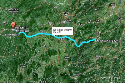 行程:700km 約10小時 全程高速,省道s50,g72,g60,s222 看點:洪江古