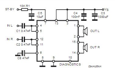 tda7388功放btl电路图图片