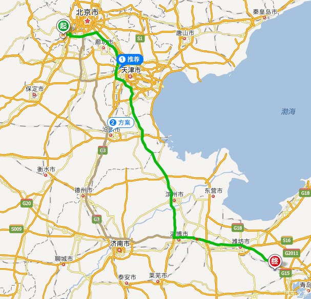 北京到山东高密走亲戚,求山东弟兄给指条明路