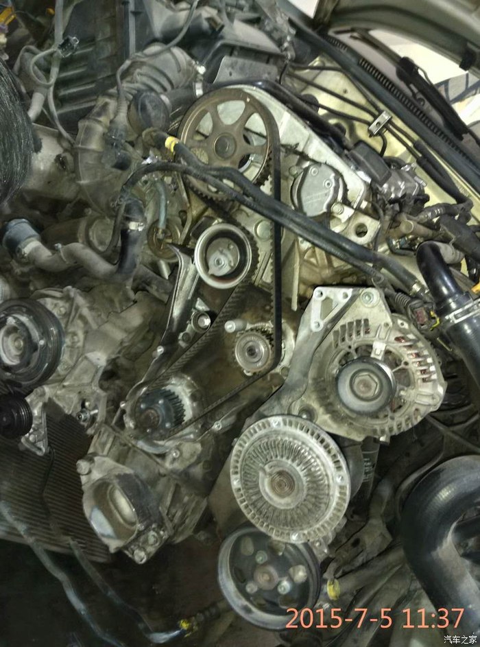 【图】04年老帕b5,换正时皮带,水箱作业!_帕萨特论坛_汽车之家论坛